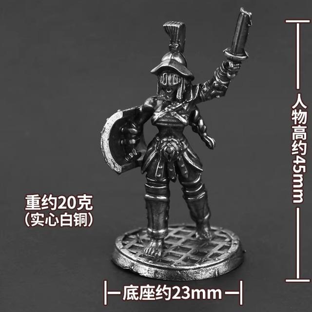 Solid Metal Dwarf  Warrior Metal Soldier Miniature Tabletop Game Piece Car Decor Birthday Gift for Men Collectible Ornament