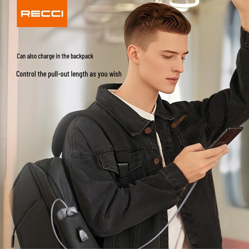 Recci RPB-P72 65W 20000mAh Power Bank with Built-in Type-C Cable