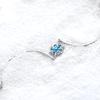 Elegant Blue Zircon Snowflake Bracelet: Japanese-Korean Style, Dainty Women's Christmas Gift