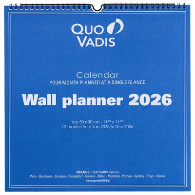 Quo Vadis 2026 Wall Calendar "Wall Planner" White, Dimensions: 300x300mm, PEFC Certified, QUOVADIS Qv238296