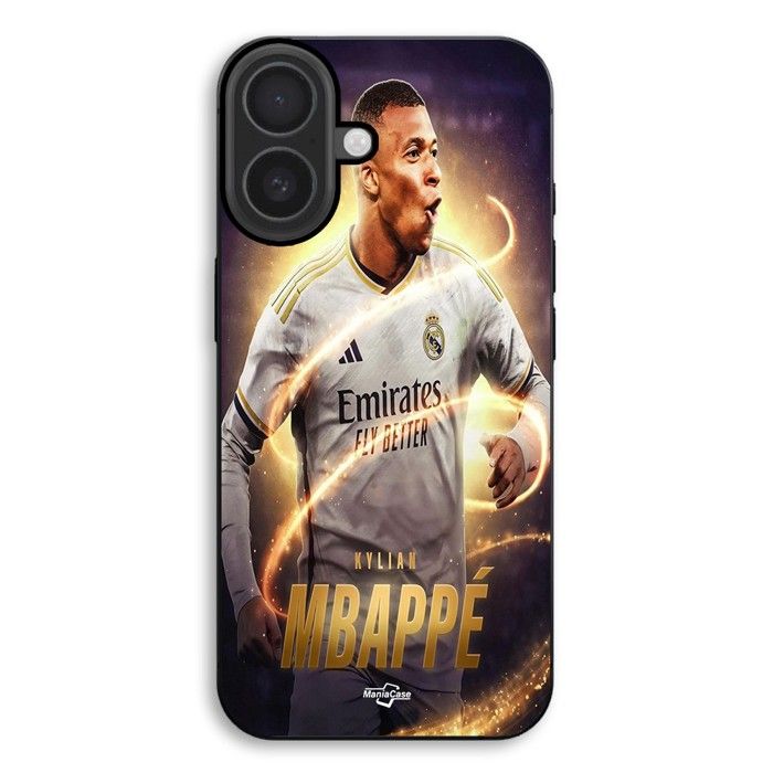 Coque de téléphone - MANIACASE - iPhone 17 - Silicone TPU - Kylian Mbappe - Noir