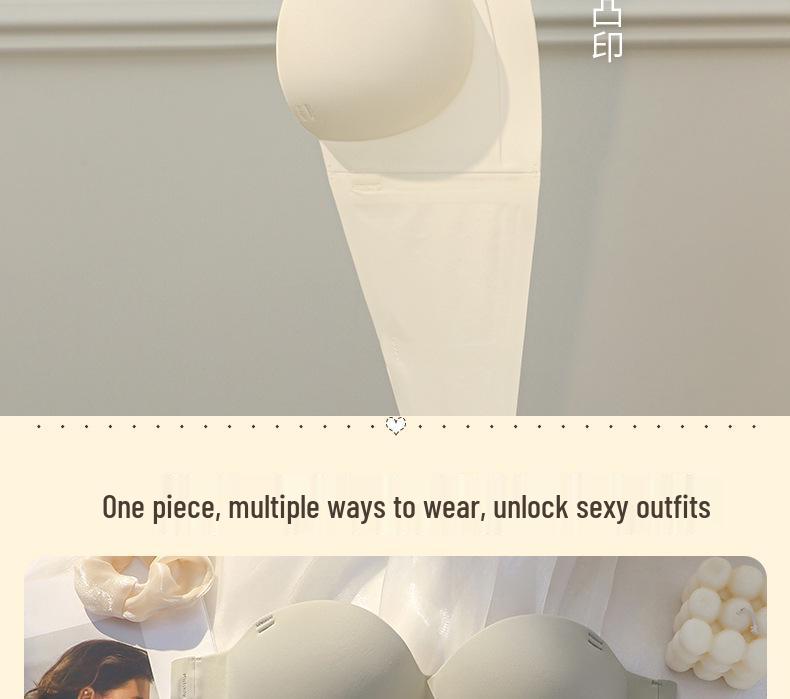 Women's Seamless Push-Up Strapless Bra with Side Support for Small Busts