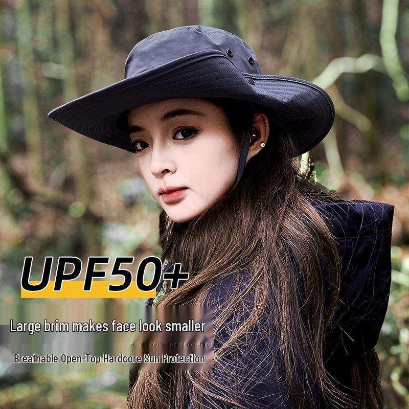

Women s Summer Wide Brim Sun Protection Cowboy Hat for Outdoor Hiking & Casual Fishing чорний