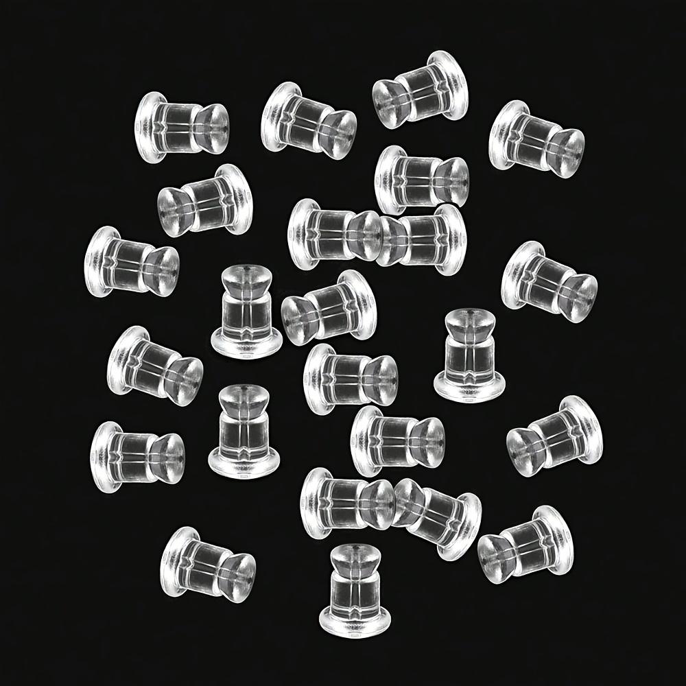 100pcs A Box of Two Types of Transparent Soft Silicone Earring Accessories, Featuring Anti-Slip Clasps, Elegant And Luxurious, Popular Women's Earring