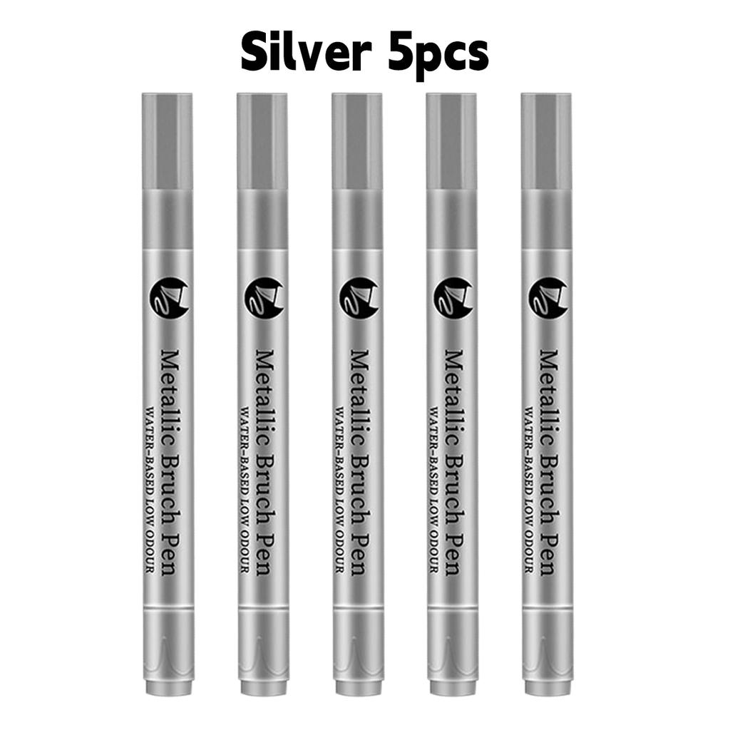 1-12 Stück Metall Weicher Kopf Permanent Wasserbasierter Marker Stift Malen DIY Kunstschaffung Signatur Kunst Grußkarte Schülerbedarf