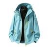 Unisex Waterproof Windproof 3-in-1 Outdoor Mountaineering Jacket with Detachable Layers and Custom Logo Option.