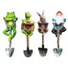 Cartoon Animal Stakes Outdoor Yard Planter Flowerpot Bed Garden Decor Yard Art Colorful Whimsical Cartoon Animal Stakes