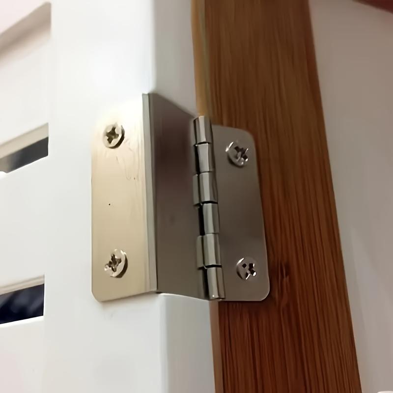 40pcs Tri-Fold Hinge Cabinet Door Hinge Wooden Box Hinge Nickel Plated Silver Furniture Hardware Accessories