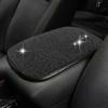 Auto Center Console Pad Crystal Bling Car Armrest Seat Box Cover Protector Universal Fit Diamond Car Decor Accessories for Women