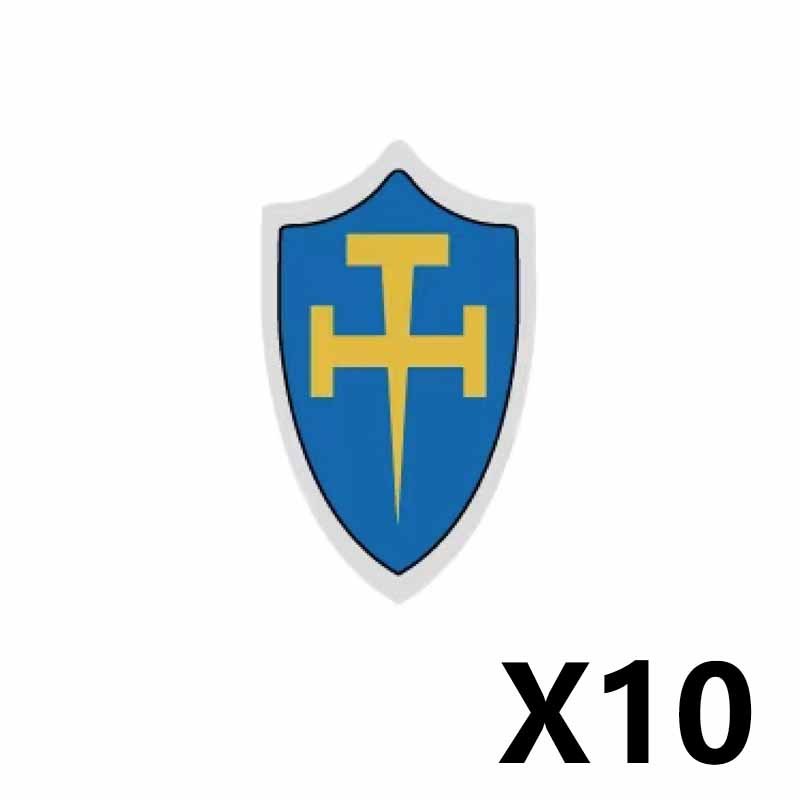 Middle Ages Empire Flag Pole Building Blocks Military Castle Lion Teutonic Knight Soldier Figures Roman Warrior Sheild Brick Toy