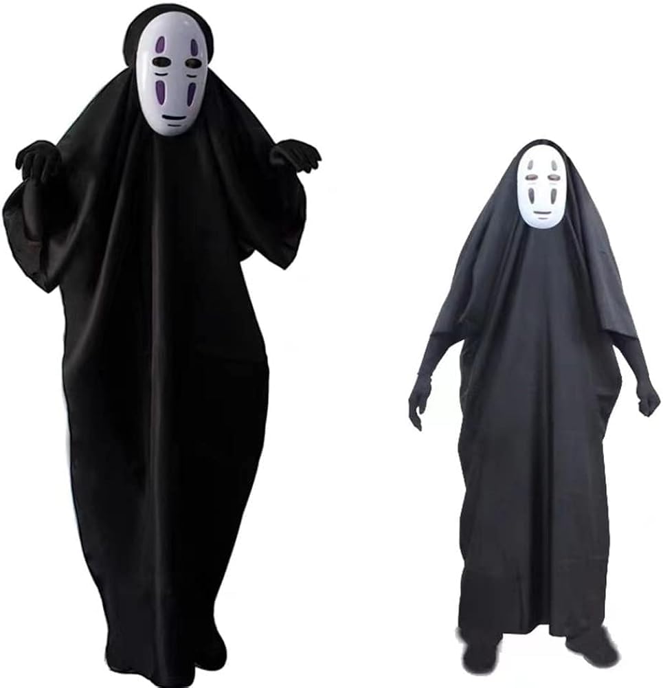 [BXINF] Faceless Monster Cosplay Costume with Gloves, Perfect for Halloween, School Festivals, Festivals, Photoshoots, and Christmas (115, for