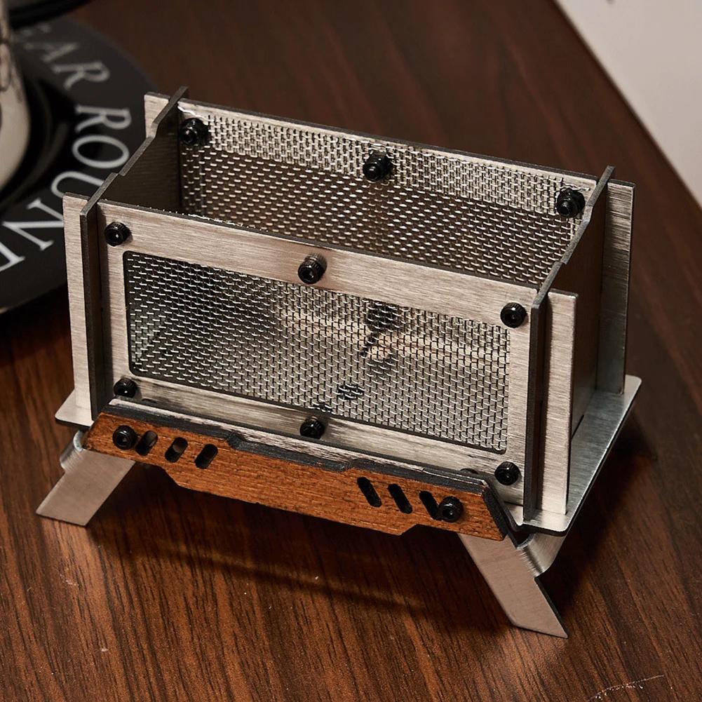 Small Camping Incense Burner Stainless Steel Mini Firewood Stove Desktop Bonfire Stove for Outdoor Picnic Table Decoration Stove