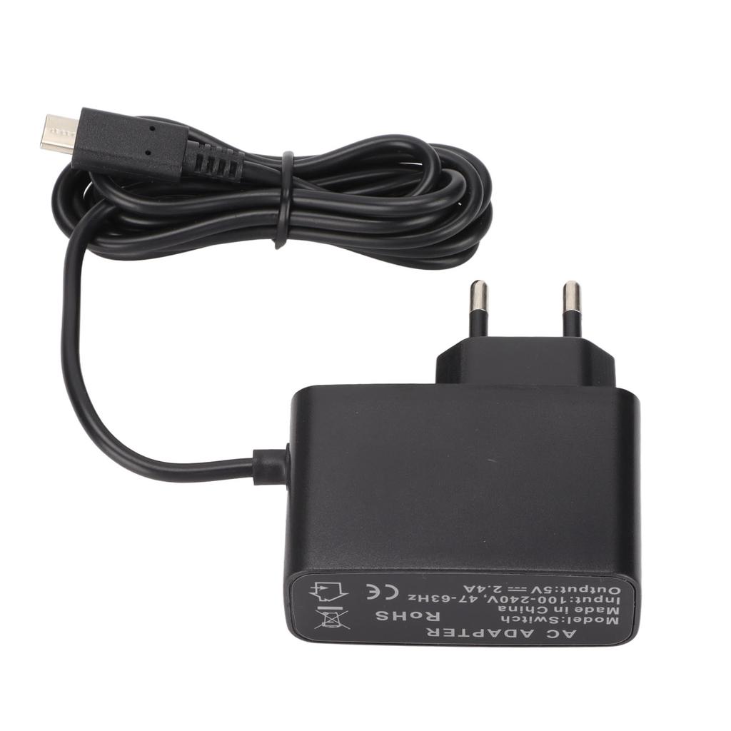 For Switch AC-adapter 5V 2.4A Utgang Type C-grensesnitt Vegglader for Switch-konsoll 100-240V EU