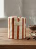 Hand-Painted Retro Striped Ceramic Coffee Mug Latte Mug for Milk Coffee Juice Latte Hot Cold Drinks Christmas Gift Drinkware