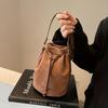 Borsa a secchiello da donna con coulisse borsa a tracolla retrò