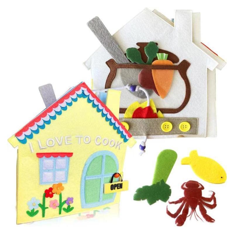 

Sensory Activity Book Toddler Quiet Books Brain Developmental Cognitive Fabric Book Toy Preschooler Teaching Aids Book 1