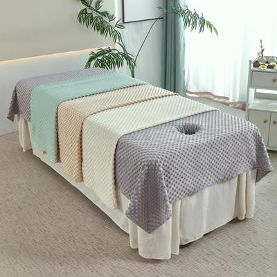 Luxury Warm Soft Velvet Bean Bed Sheet For Beauty Salon Bed Covers Cosmetic Massage Spa Bed Table Cover With / Without Hole