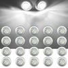20X 3/4" Stailness Trailer Truck White LED Side Marker Base Light Waterproof US