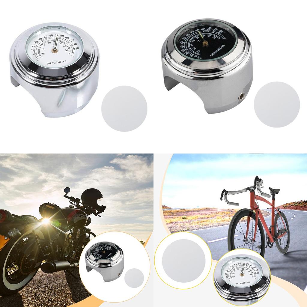 Handlebar Thermometer Replacement with Wrench Motorcycle Cycling Accessory Temperature Gauge Sturdy Attachment High Performance