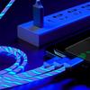 Leuchtendes LED-3-in-1-Kabel für Samsung Xiaomi iPhone, fließendes Streamer-Licht, Schnellladegerät, USB-C-Kabel, leuchtendes Typ-C-Kabel