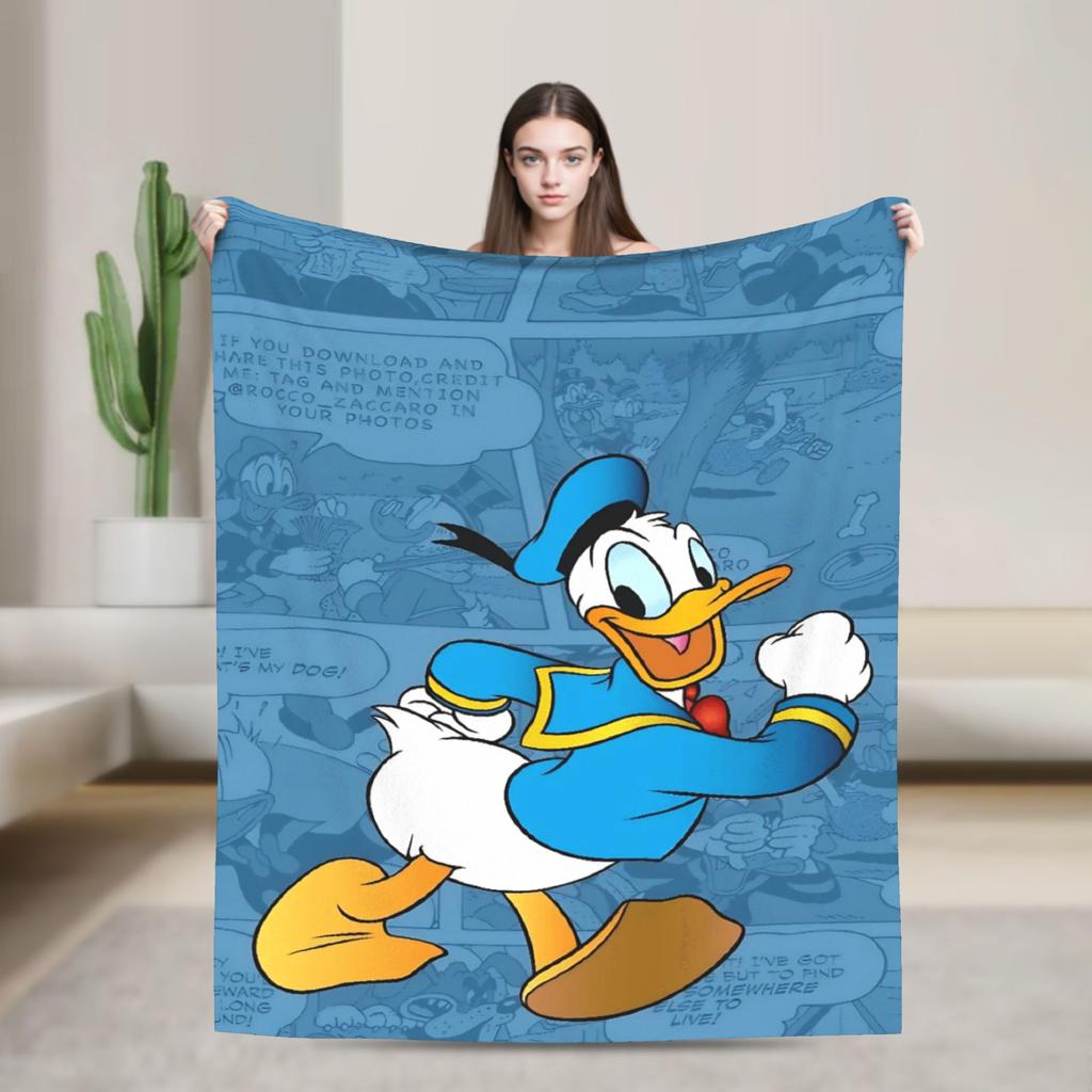 Daisy Duck and Donald Blanket Super Warm Print Plush Throw Blanket For Kids Couch Chair Flannel Bedspread Bed Cover