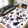 Crystal Velvet Rug Custom Name Text, Soft Non Slip Floor Mat Home DecorWednesday Addams