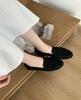 Retro Matte Tassel One-pedal Soft-soled Loafers Women's Spring 2025 New Versatile Fashion Deep-mouth Single Shoes