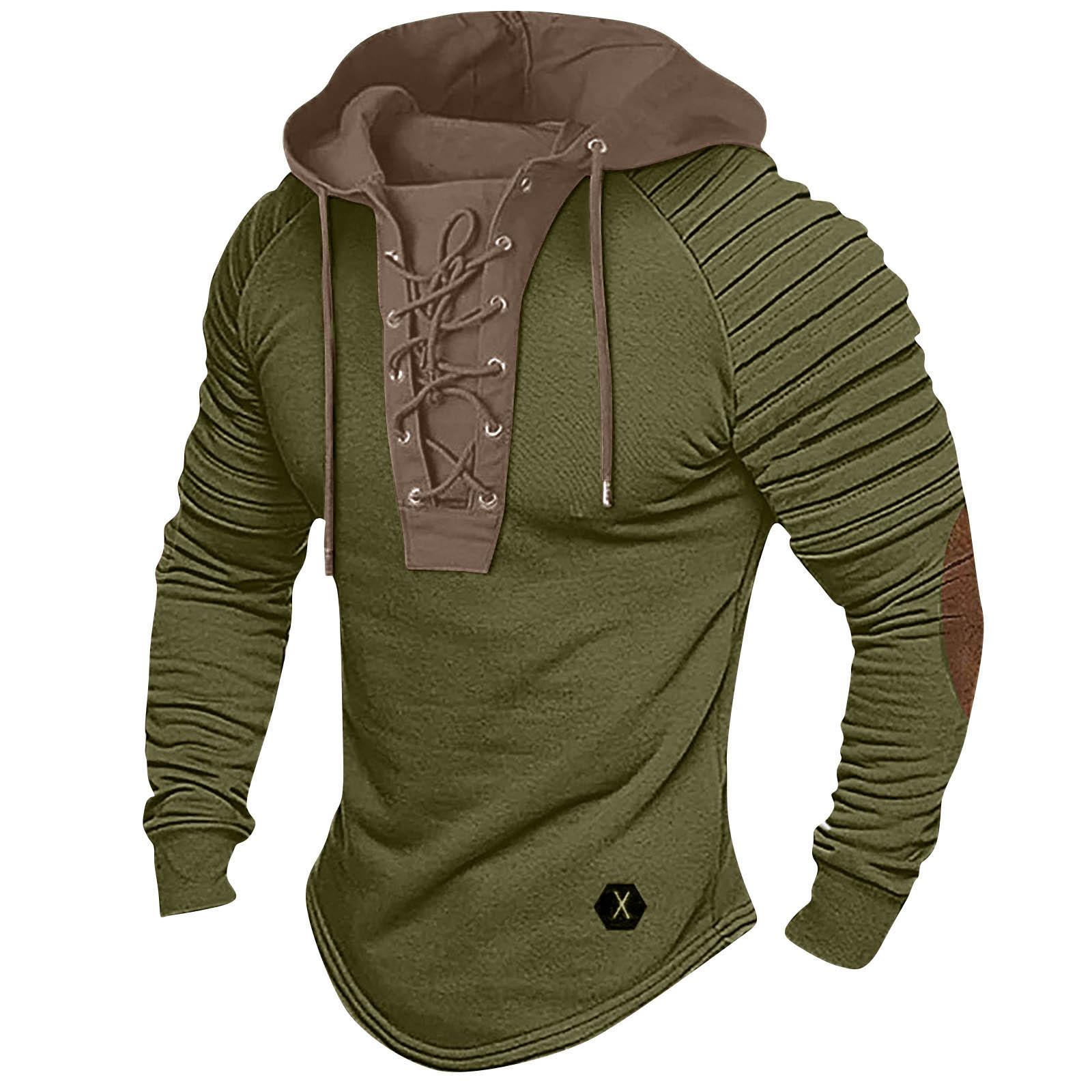 Весенняя и мужская толстовка с воротником-стойкой — это повседневные свитера для активного отдыха, топы L армия зеленый