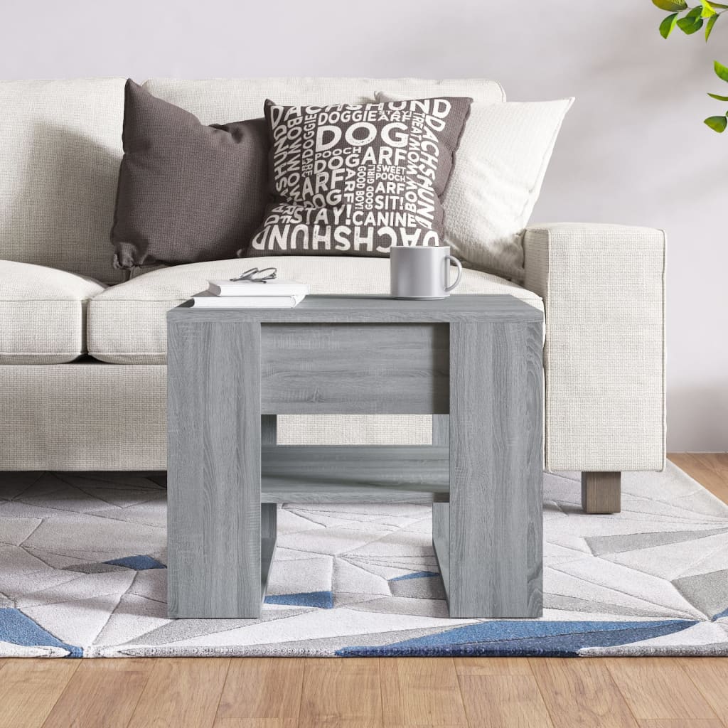  Coffee Table, Grey Sonoma Oak, 55.5x55x45 Cm