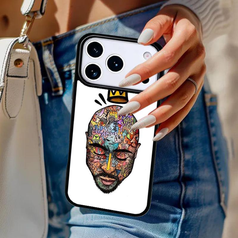 

Hip Hop 2Pac Tupac Shakur Phone Case For iPhone 17 Air 14 15 13 12 Max Cover For Apple 14 15 16 16e 11 Pro Max Plus iPhone 17Air
