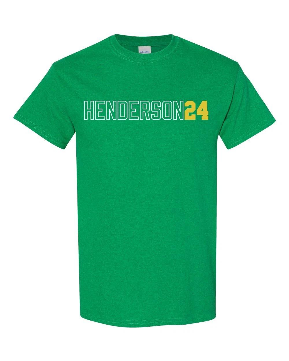 

OAKLAND Имя и номер Рики Хендерсон #24 Унисекс Футболка S-XXL БЕСПЛАТНАЯ ДОСТАВКА! M