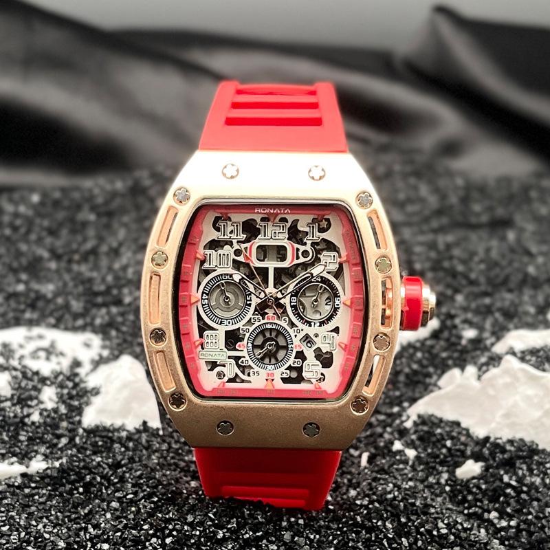 JYL Men's Watch Richard Hollow Bottom Silicone Strap