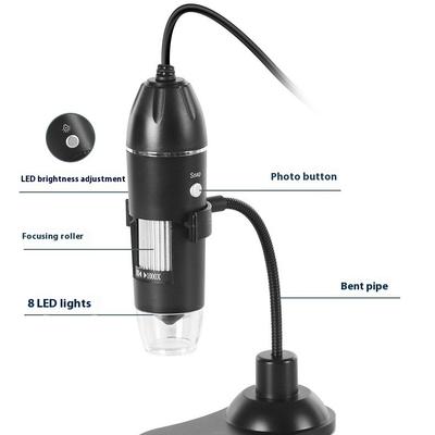 1000X Bend Tube Holder Microscope, Handheld Electronic Magnifying Glass, Cosmetic Medical Microscope