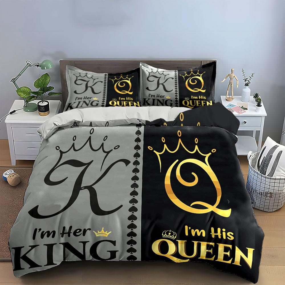 King and Queen Bedding Set Bedding Duvet Cover Set Duvet Cover Pillowcases (1 * Duvet Cover 2 * Pillowcases, without duvet insert)