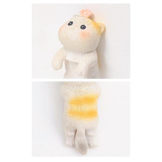 Miniature Hanging Cat Figurines Flower Pot Vase Hugger Resin Kitten Planter Pot Hanger