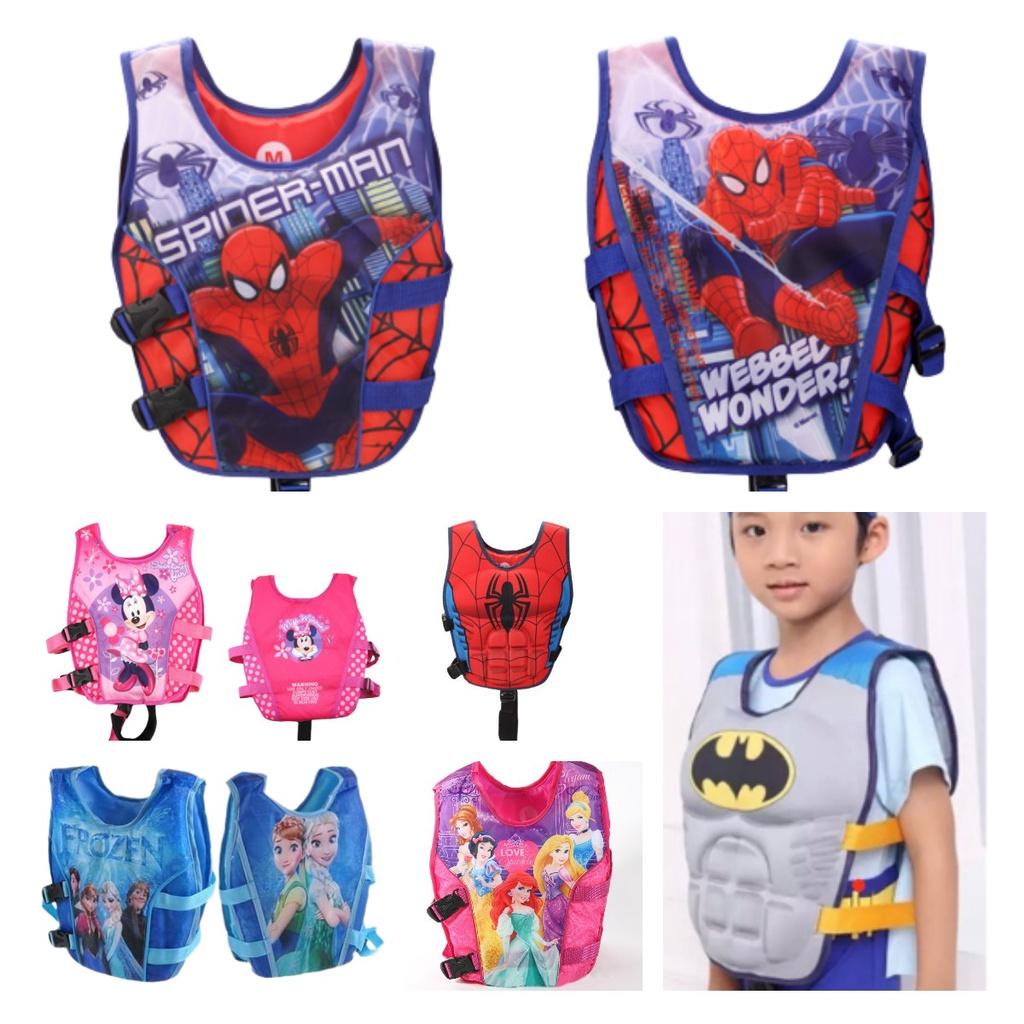 Kids' Muscle Float Vest For Water Activities Cartoon Print Polyester Fabric