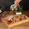 High-Temperature Resistant Glass Teapot Set with Thickened Borosilicate Teacups for Kung Fu Tea.