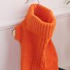 1pc-An orange pet warm cable sweater, puppy sweater clothing, suitable for keeping dogs warm in cold weather