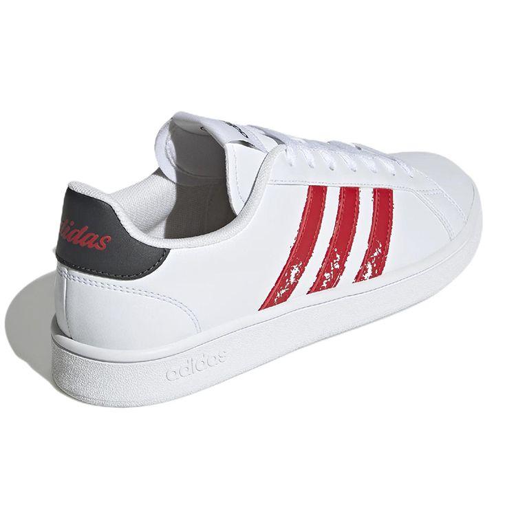 Adidas Neo Grand Court Base Beyond Casual Durable Lightweight Low-Top Skate Shoes Men Sneaker White Red GZ0986
