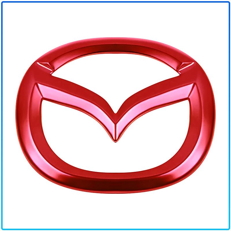 For Mazda 6 3 CX5 5 2 323 CX7 Demio Atenza Axela MX30 CX30 CX3 CX9 RX8 RX7 ABS Car Steering Wheel Center Emblem Sticker Accessories