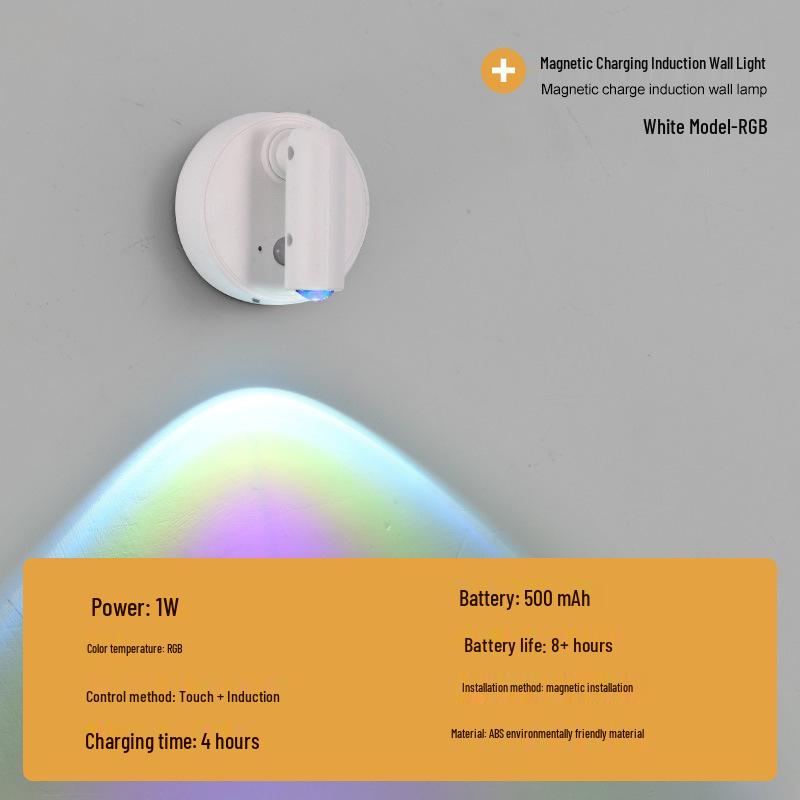 Kabellose LED-Wandleuchte mit verstellbarem Spot, Touch- und Fernbedienung, 3 Lichtmodi, keine Installation erforderlich – Perfekt für Schlafzimmer oder Flur.