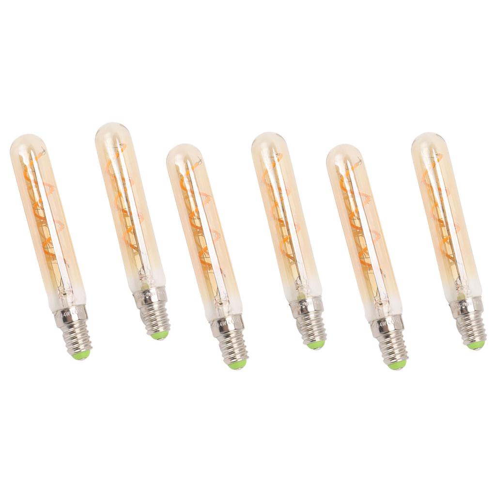 2 PCS E14 LED Light Bulb 3w Golden Tubular Bulb for Pendant Wall Scones Tube Light Bulbs Desk Lamp
