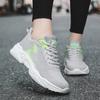 Large Size Summer and Autumn Couple Casual Sports Shoes, Light and Breathable Soft-soled Fly-woven Height-increasing Running Shoes