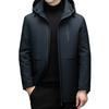 Middle-aged Men's New Medium and Long Down Jacket Men's Thickened Thermal Removal Cap Winter Casual Men's Jacket Men's