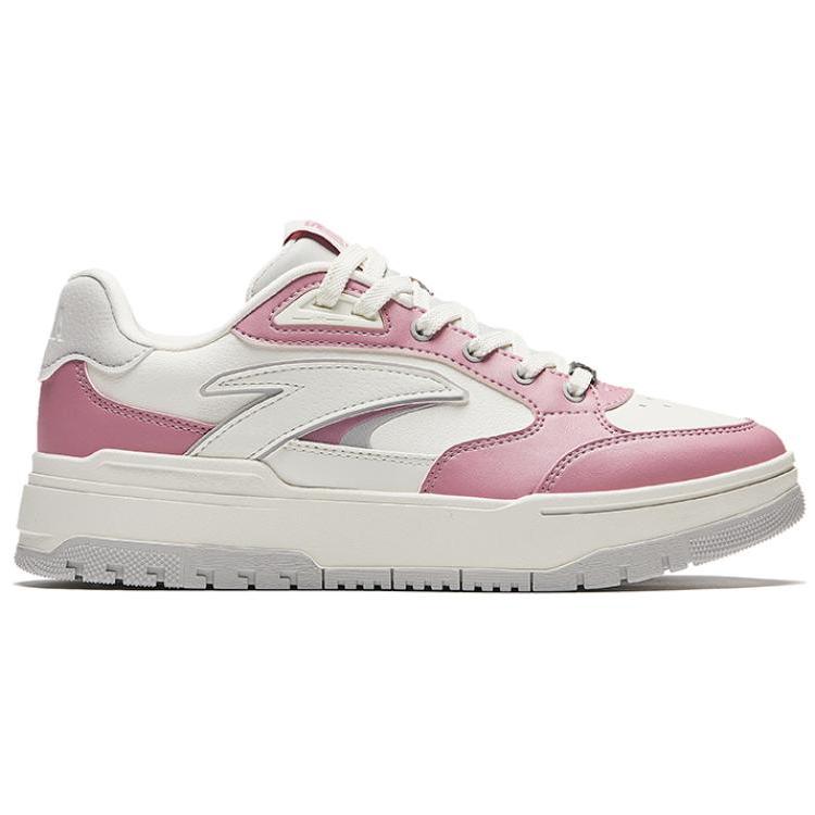 Anta 982 Fabric Synthetic Leather Casual Comfortable Non-Slip Wear-Resistant Shock Absorbing Low-Top Sneakers Women Sneakers White Pink 122448068-8