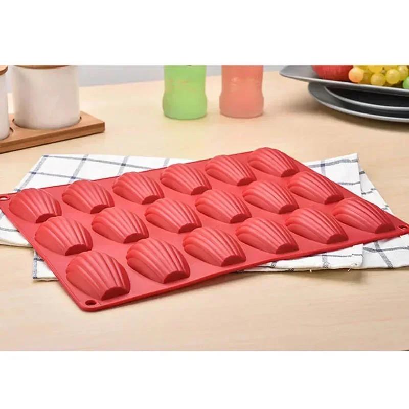 Mini Food Grade Madeleine Silicone Cake Mold Cookie Mold DIY Shell Baking Pan Mould Kitchen Bakeware Accessories