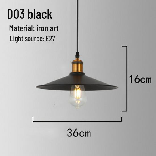 Retro Industrial Wrought Iron Pendant Lamp - Minimalist Style for Bars, Hotels, and Restaurants