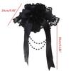 Halloween Hair Ornaments Vintage Lace Top Hat Ribbon Bowknot Gothic Headdress