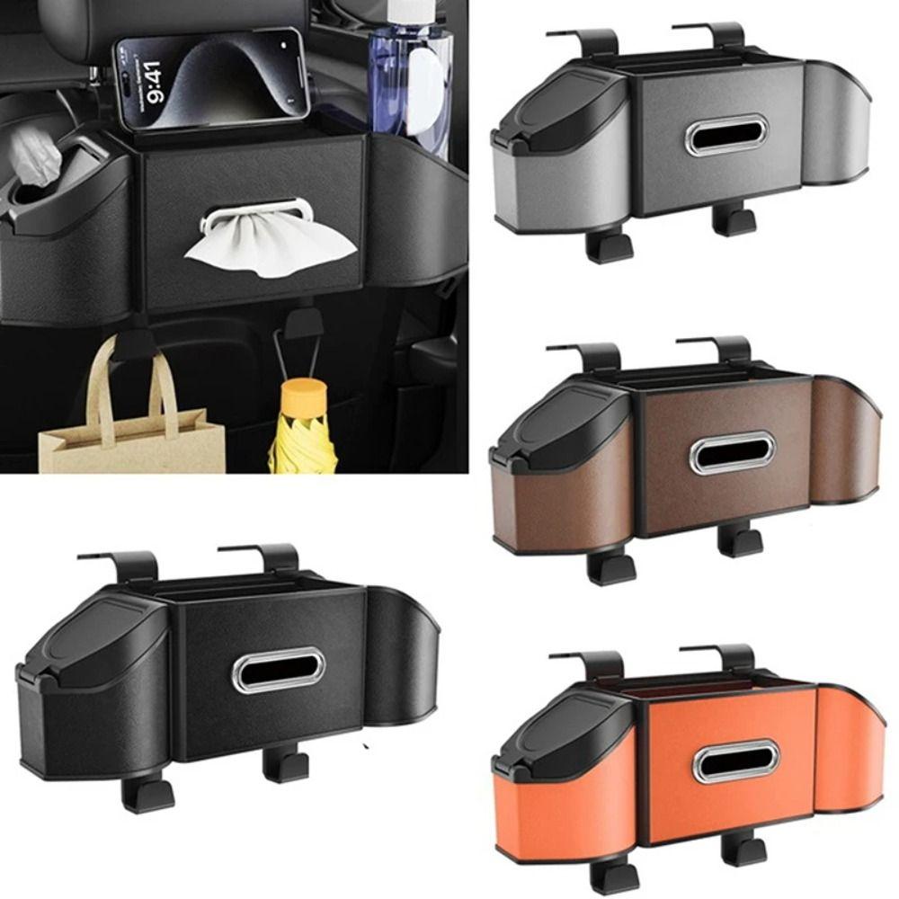 Large Capacity Car Seat Back Storage Box Tissue Holder Chair Back Storage Box  Car Interior
