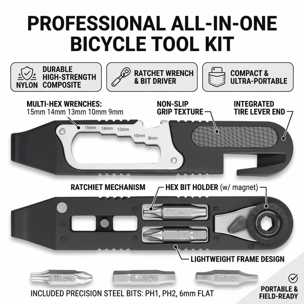 High Strength Bike Tire Lever Multifunctional Tire Prying Rod Bicycle Maintenance